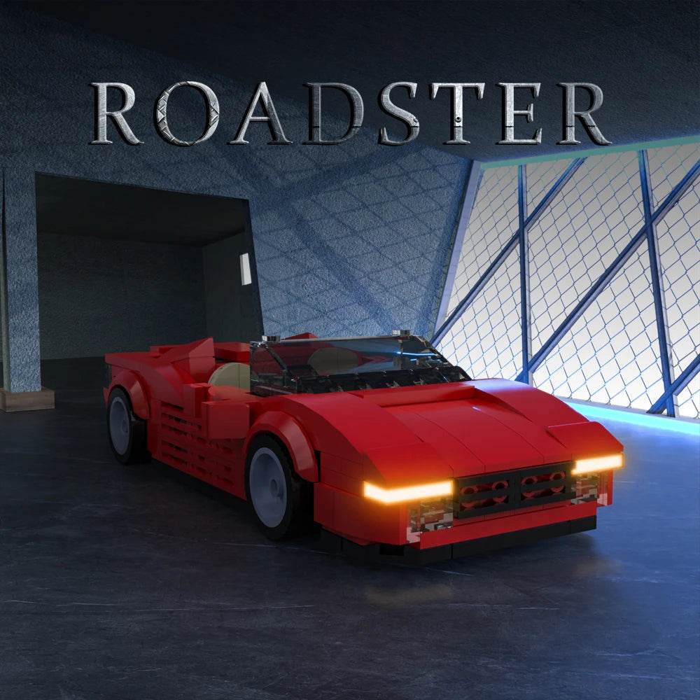 1980s Red Supercar Building Blocks Set - Iconic Racing Car Model - ToylandEU