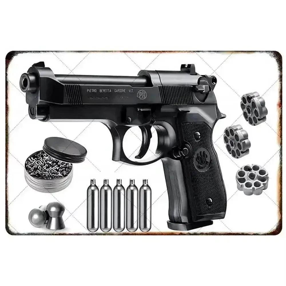  1PC Commanding Pistol Metal Signs for Military Wall Decor -  ToylandEU™