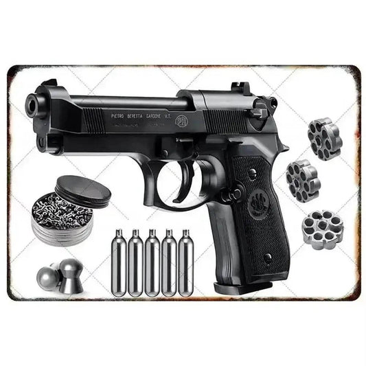  1PC Commanding Pistol Metal Signs for Military Wall Decor -  ToylandEU™