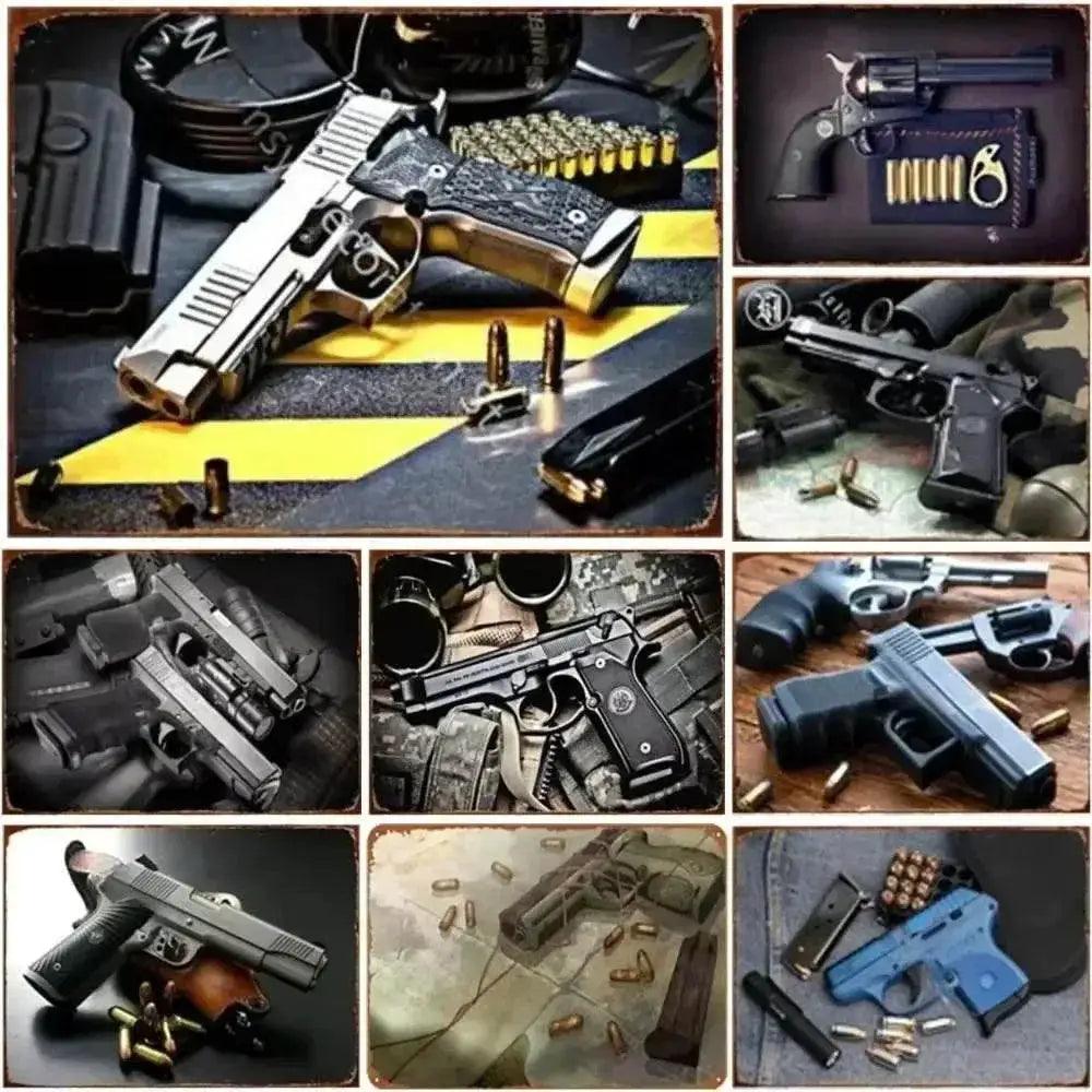  1PC Commanding Pistol Metal Signs for Military Wall Decor -  ToylandEU™