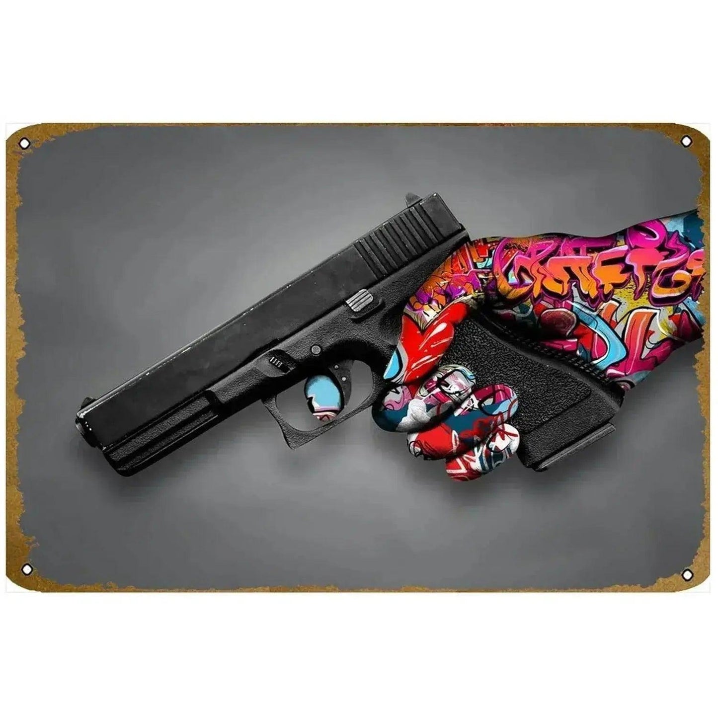  1PC Commanding Pistol Metal Signs for Military Wall Decor -  ToylandEU™