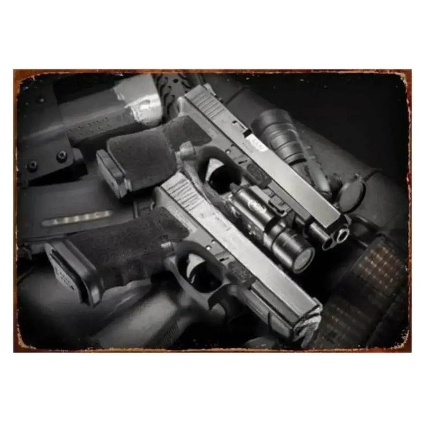  1PC Commanding Pistol Metal Signs for Military Wall Decor -  ToylandEU™