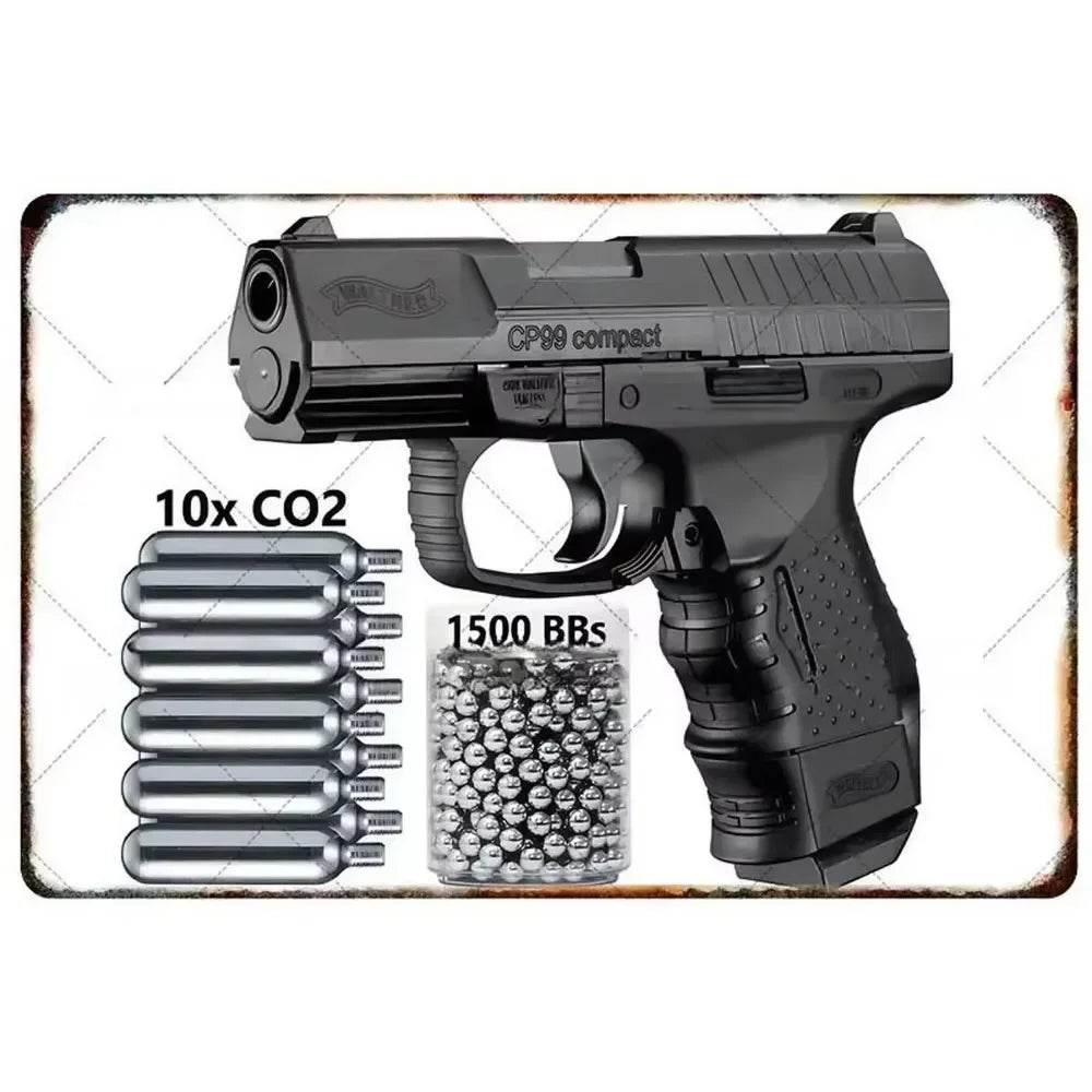 1PC Commanding Pistol Metal Signs for Military Wall Decor - ToylandEU