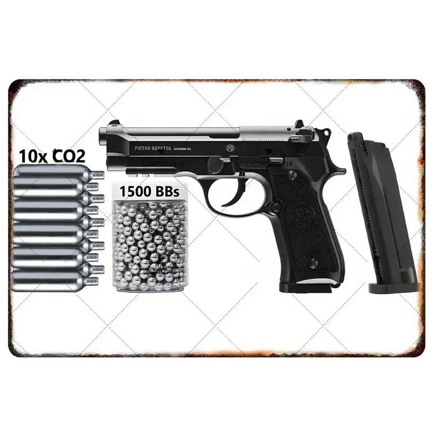 1PC Commanding Pistol Metal Signs for Military Wall Decor - ToylandEU