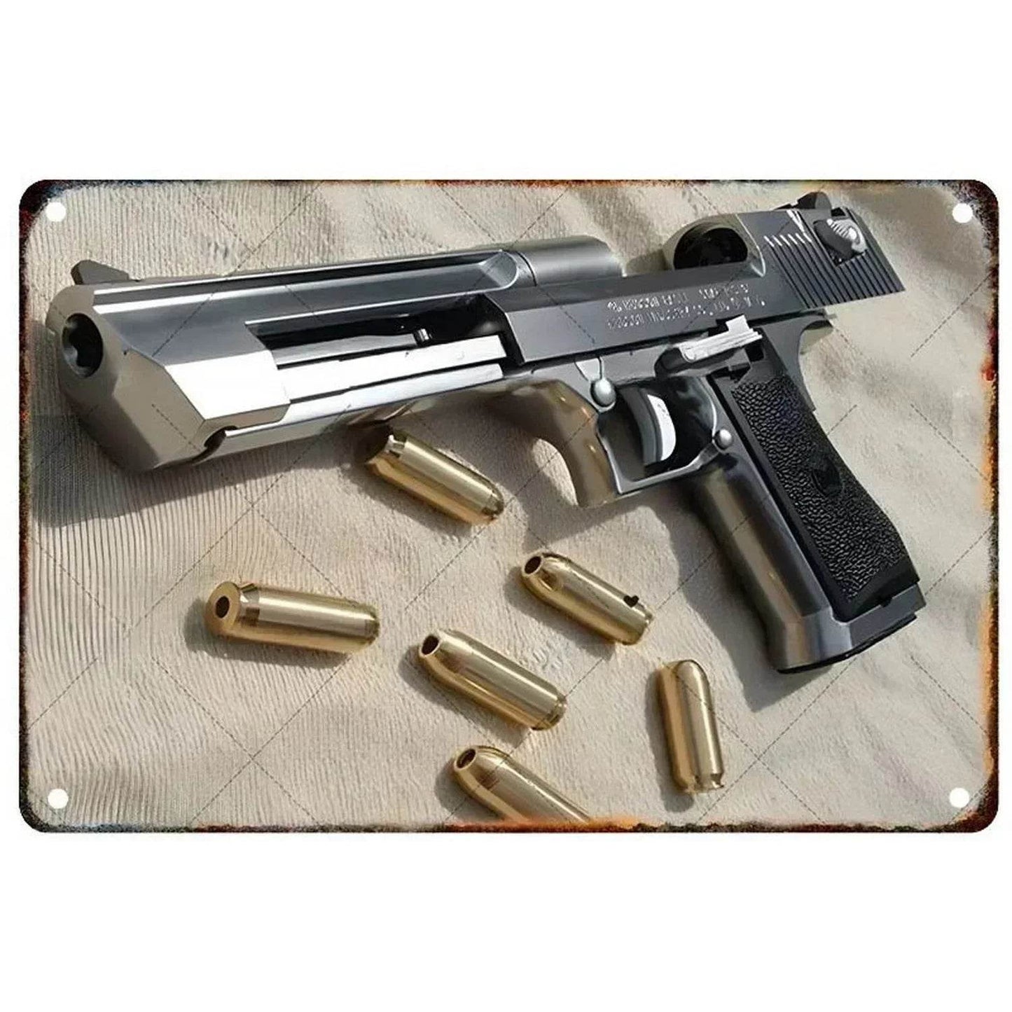1PC Commanding Pistol Metal Signs for Military Wall Decor - ToylandEU