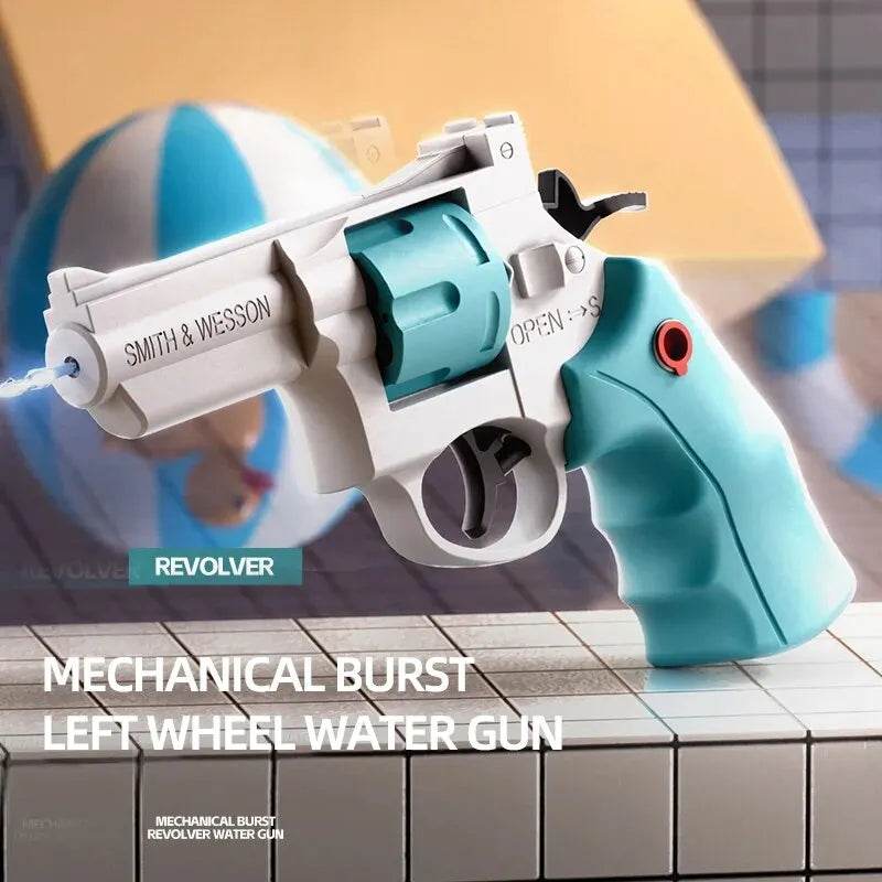 1PCS Summer Water Gun Toy Mechanical Continuous Revolver - ToylandEU