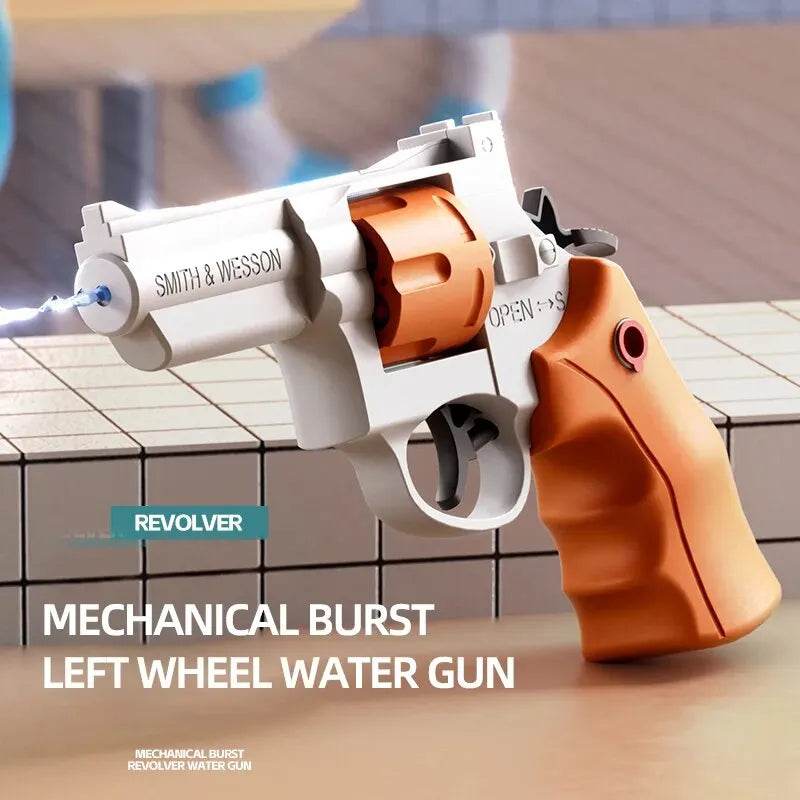 1PCS Summer Water Gun Toy Mechanical Continuous Revolver - ToylandEU