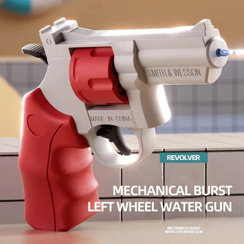 1PCS Summer Water Gun Toy Mechanical Continuous Revolver - ToylandEU