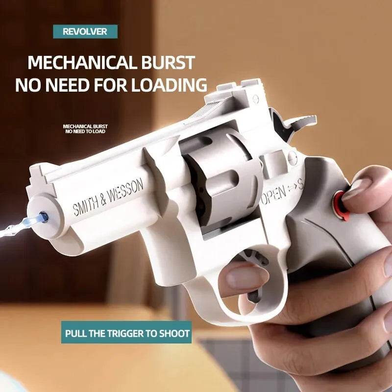 1PCS Summer Water Gun Toy Mechanical Continuous Revolver - ToylandEU