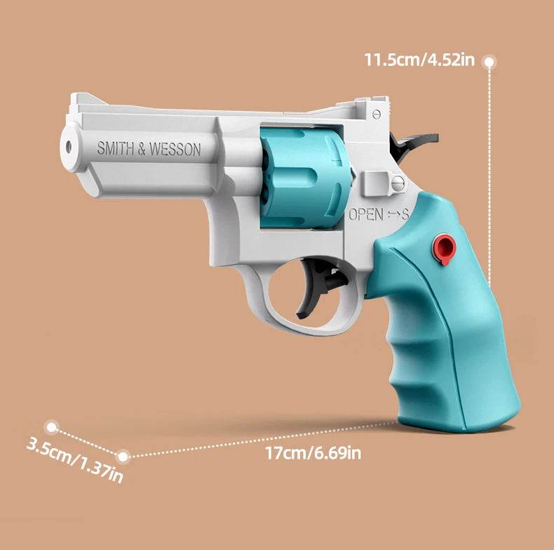 1PCS Summer Water Gun Toy Mechanical Continuous Revolver - ToylandEU