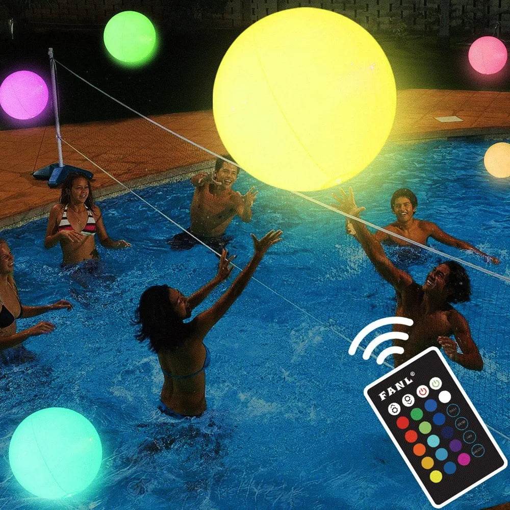 1PCS Swimming Outdoor Inflatable LED Balloon for Garden Water Pool Party Large Luminous Toy - ToylandEU