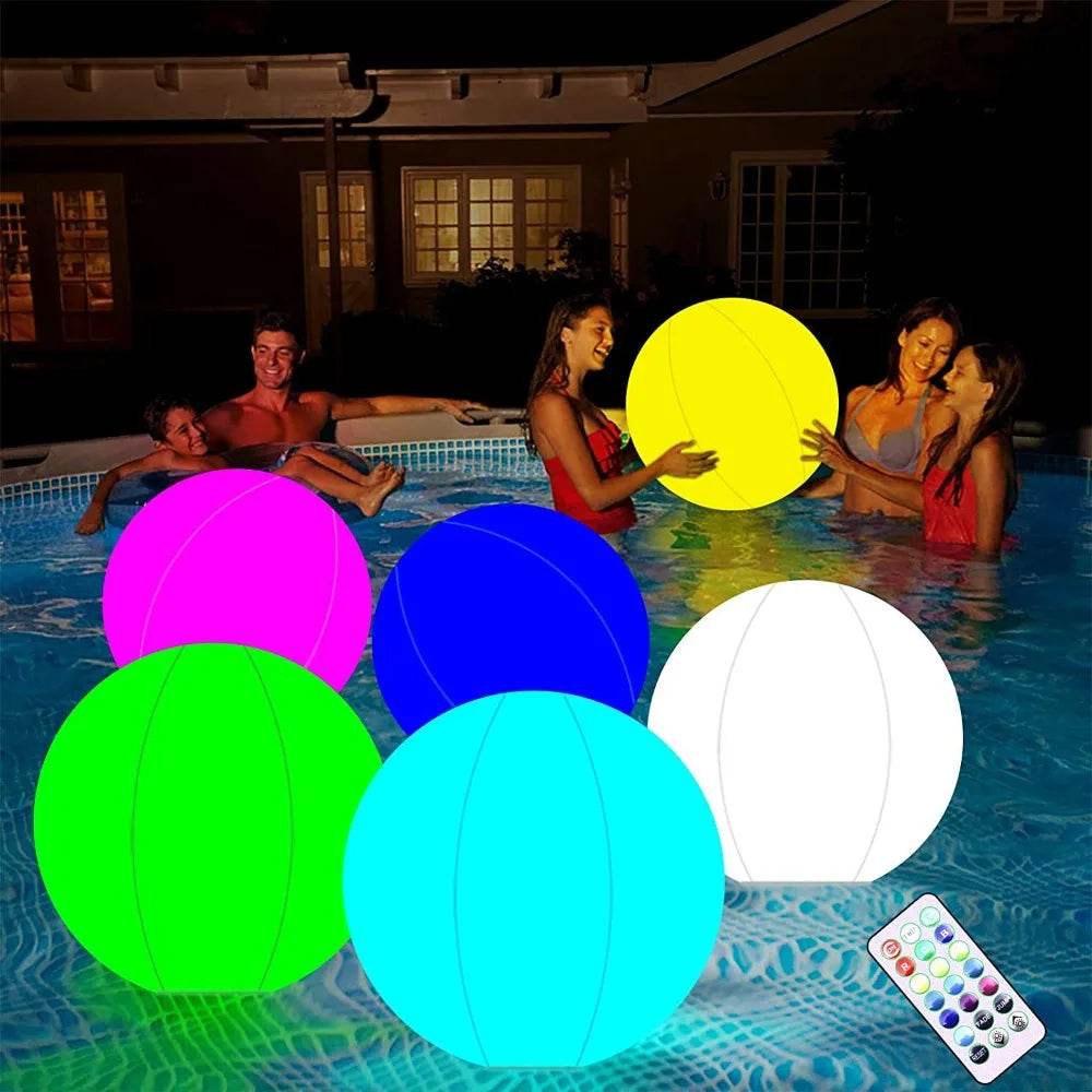 1PCS Swimming Outdoor Inflatable LED Balloon for Garden Water Pool Party Large Luminous Toy - ToylandEU