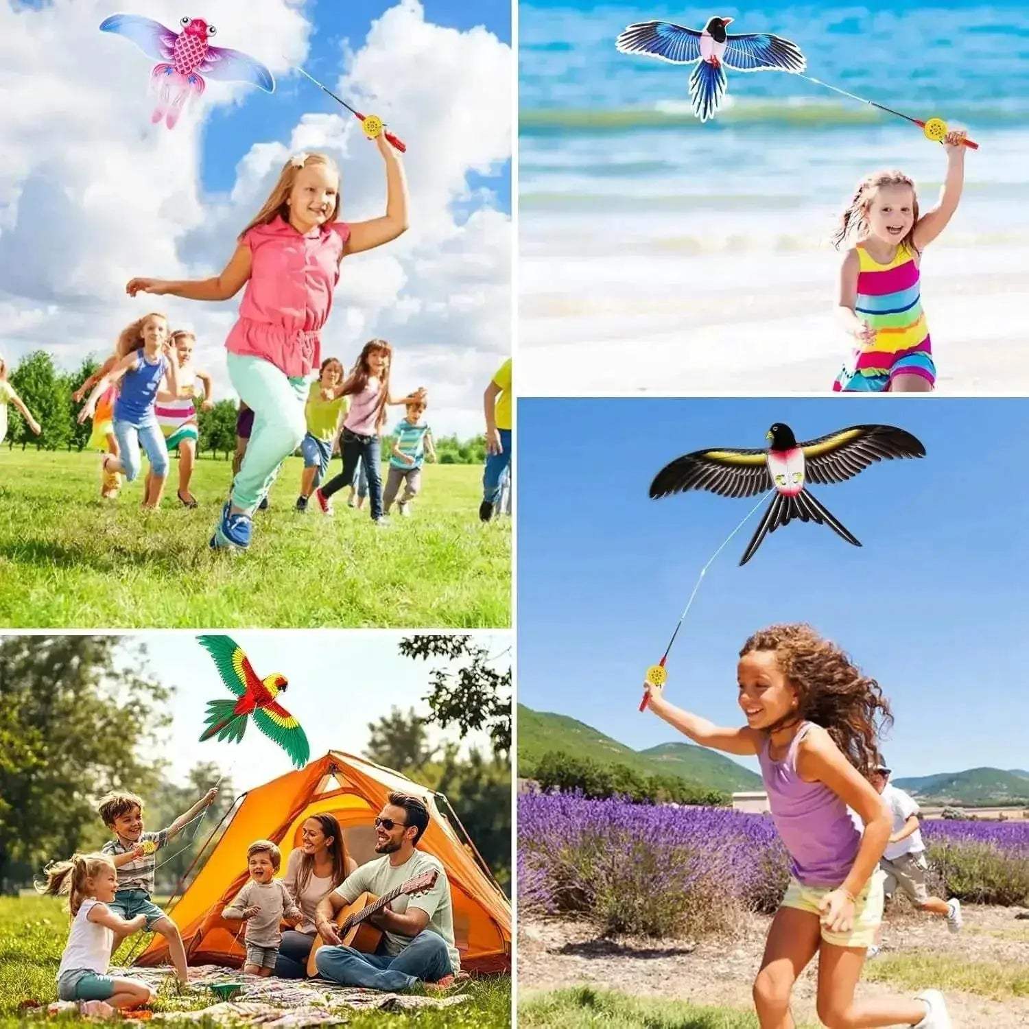  1Set Children Kite Toy Cartoon Butterfly Eagle Kite 50m String -  ToylandEU™