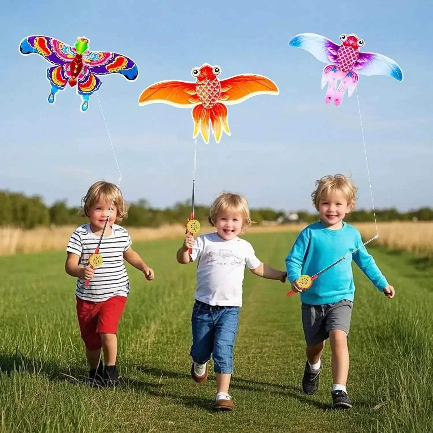  1Set Children Kite Toy Cartoon Butterfly Eagle Kite 50m String -  ToylandEU™