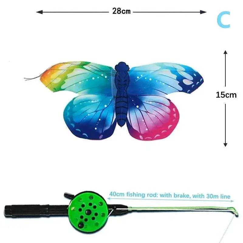  1Set Children Kite Toy Cartoon Butterfly Eagle Kite 50m String -  ToylandEU™