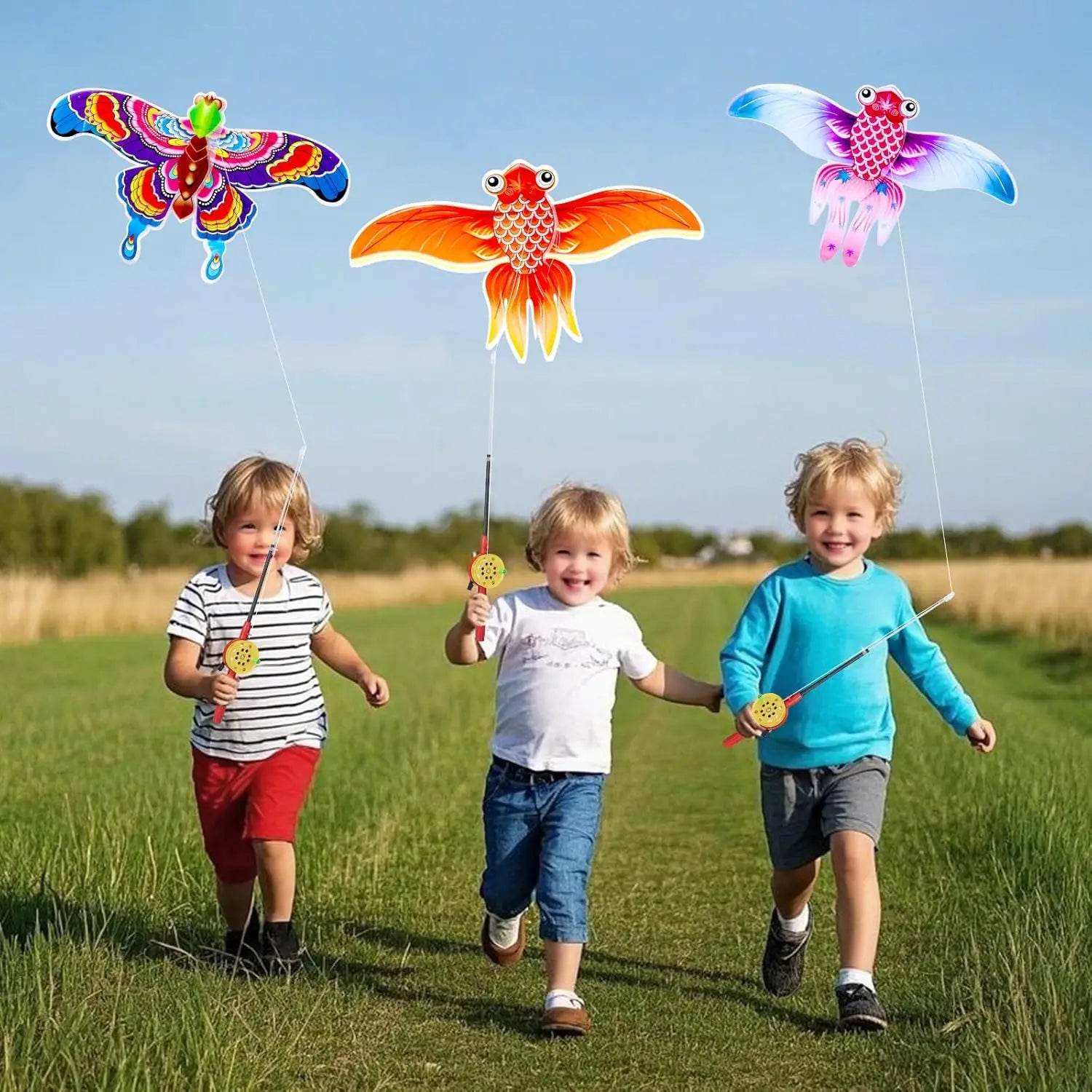 1Set Children Kite Toy Cartoon Butterfly Swallows Eagle Kite - ToylandEU
