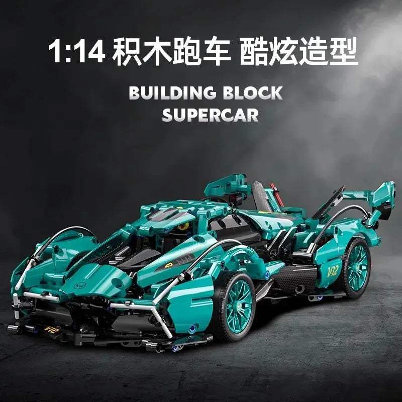1To14 Scale Sports Car Building Block Set For Display - ToylandEU