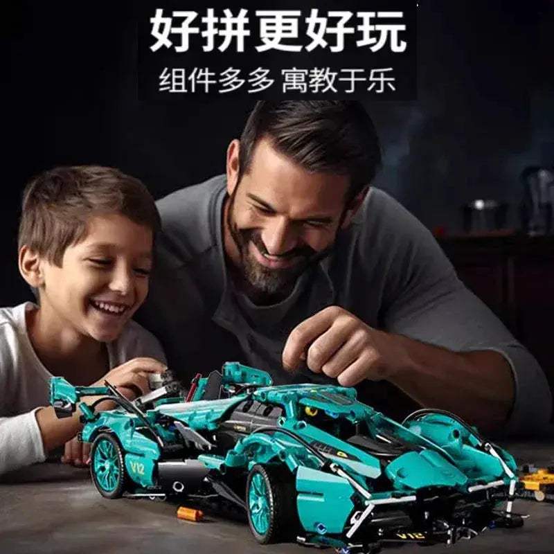 1To14 Scale Sports Car Building Block Set For Display - ToylandEU