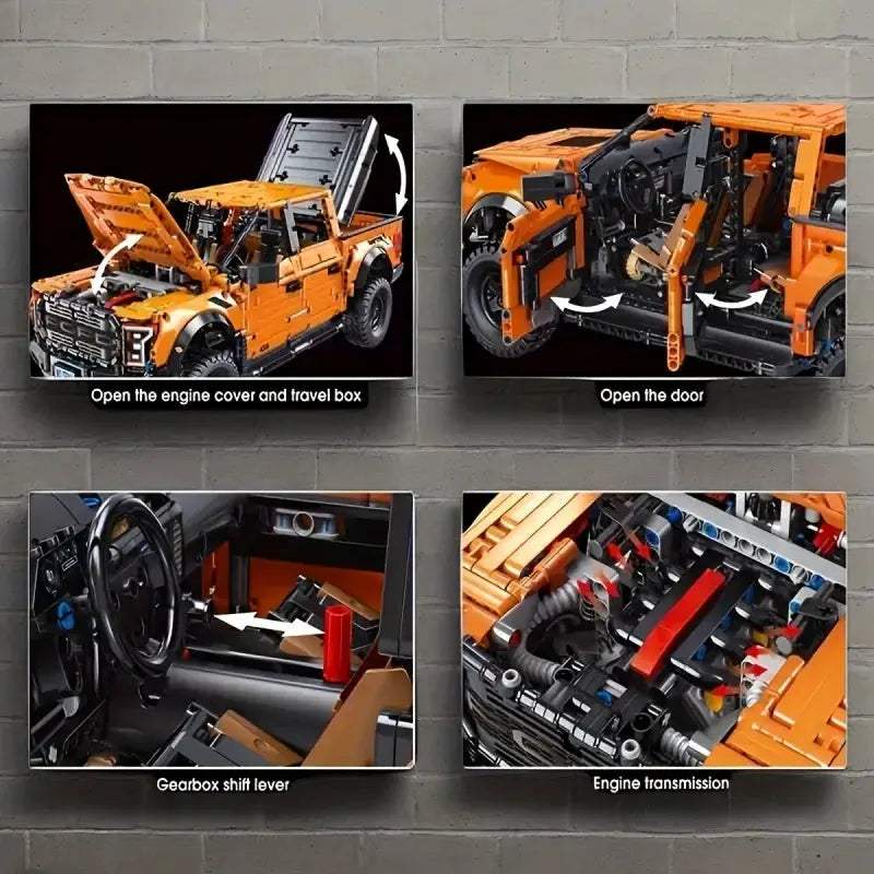 1:14 Sports Car Building Blocks Set 1000PCS+, Suitable for 14+, Educational Assembled Model, Home Decoration & Gift - ToylandEU