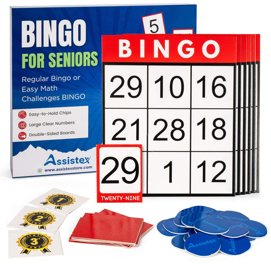 Large Text Bingo Games For Seniors | 11 Double-Sided Boards | Dementia And Alzheimer's Support | Senior Care