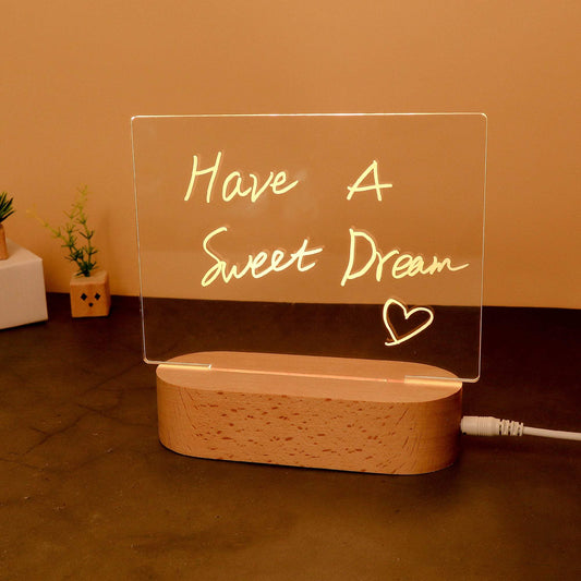 Led Writing Board | Reusable Message Pad | Personalized Engraving | Rectangular