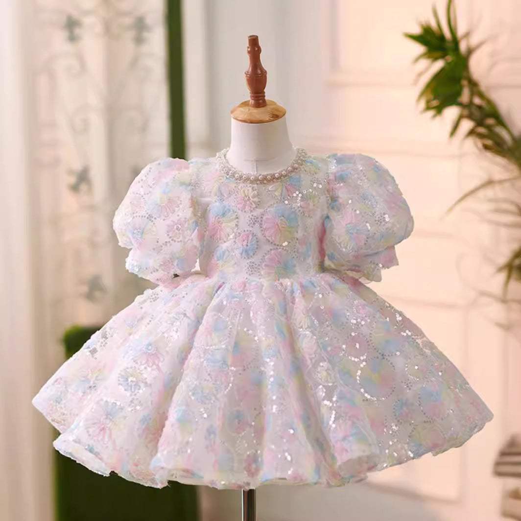 Girls Princess Dress | Bow Print Polyester | Soft Pettiskirt | Ages 2 To 6