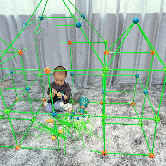 Children's DIY Bead Insertion Tent Game House | Plastic | Ball Pit Accessories
