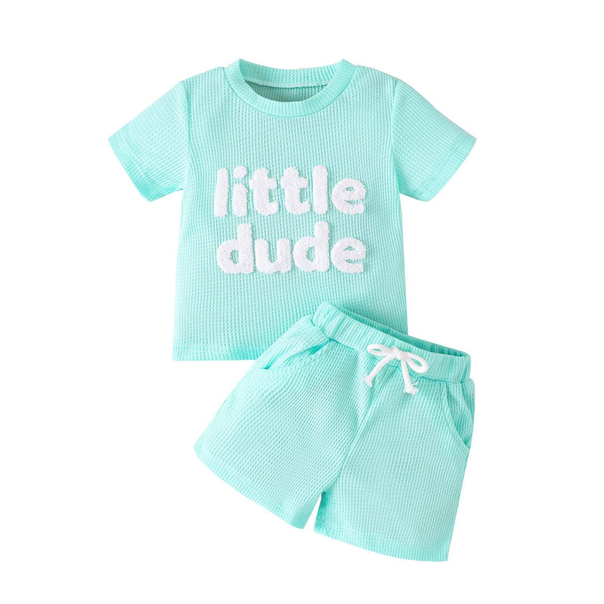 Children'S Waffle Suit | Cotton Blend | Short Sleeve | Sizes 70-100