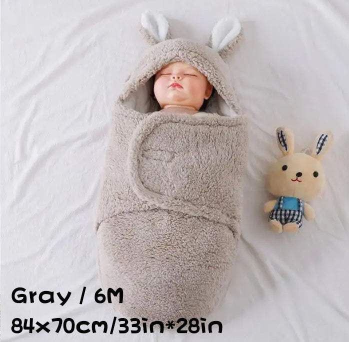 Super Soft Baby Sleeping Bag | Fluffy Fleece Swaddle Blanket | Unisex