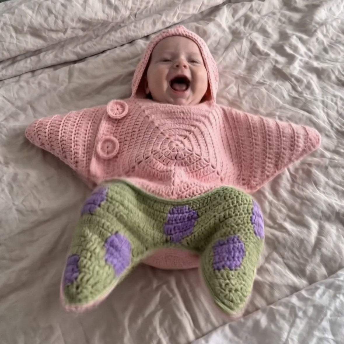 Baby Personalized Crocheted Starfish Onesie | Cotton | Baby & Children's One-Pieces