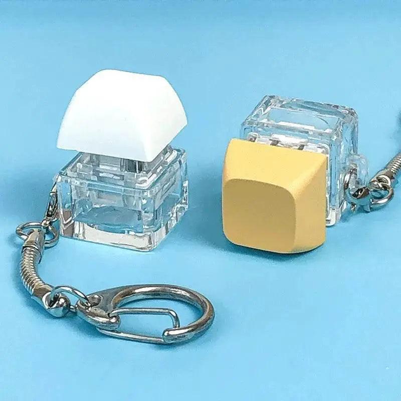  1pcs Decompression Keychain Mechanical Keyboard Button Keyring Fingertip Key Cap Pendant Antistress Toy New For Adults -  ToylandEU™