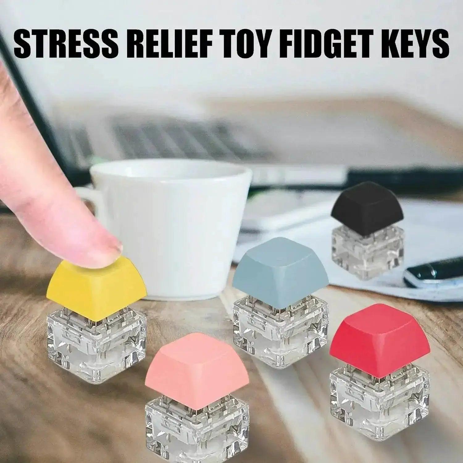  1pcs Decompression Keychain Mechanical Keyboard Button Keyring Fingertip Key Cap Pendant Antistress Toy New For Adults -  ToylandEU™
