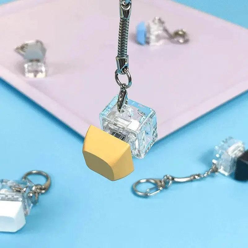  1pcs Decompression Keychain Mechanical Keyboard Button Keyring Fingertip Key Cap Pendant Antistress Toy New For Adults -  ToylandEU™