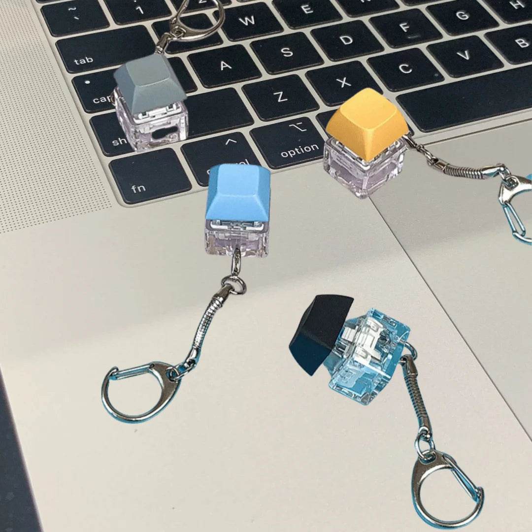 1pcs Decompression Keychain Mechanical Keyboard Button Keyring Fingertip Key Cap Pendant Antistress Toy New For Adults - ToylandEU