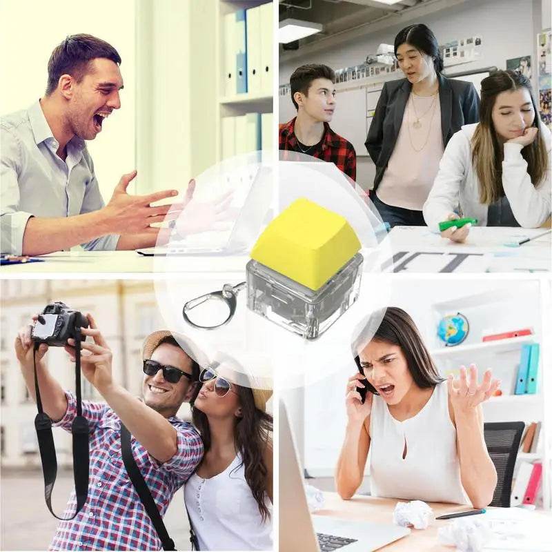 1pcs Decompression Keychain Mechanical Keyboard Button Keyring Fingertip Key Cap Pendant Antistress Toy New For Adults - ToylandEU
