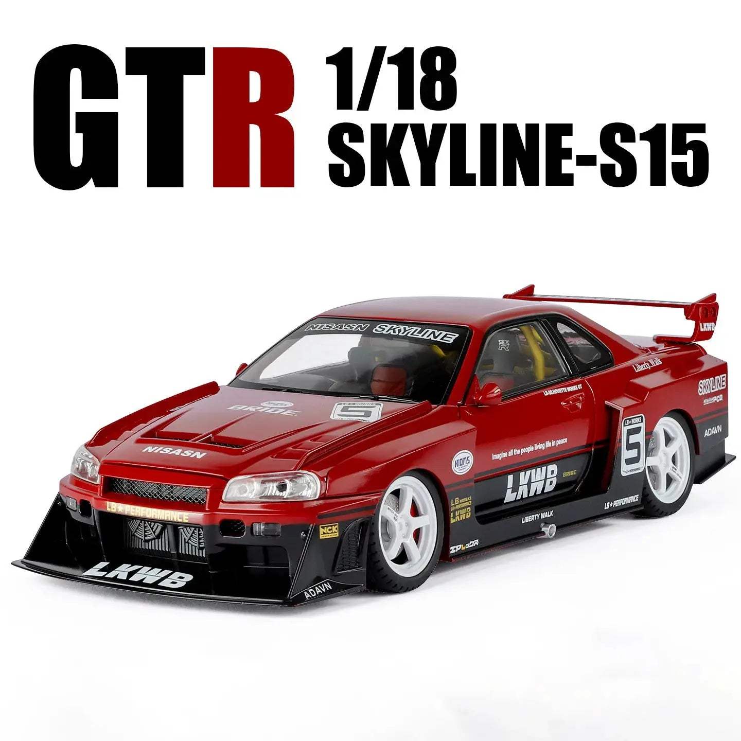  1to18 Skyline GTR R34 Diecast Car Pull Back Toy Metal -  ToylandEU™