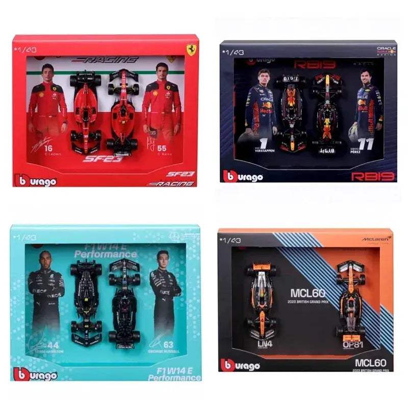 1to43 Diecast F1 Car Fleet Set Alloy Model Bburago - ToylandEU