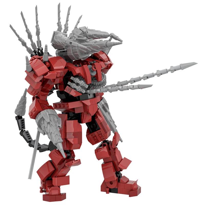 2.0 Red Titan Drill Man MOC Skibidi Toilet Building Blocks Set With Chain Creative DIY Bricks Toys For Boys Christmas Gifts - ToylandEU