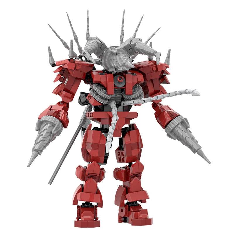 2.0 Red Titan Drill Man MOC Skibidi Toilet Building Blocks Set With Chain Creative DIY Bricks Toys For Boys Christmas Gifts - ToylandEU