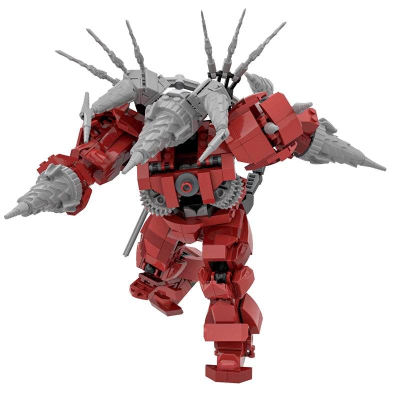 2.0 Red Titan Drill Man MOC Skibidi Toilet Building Blocks Set With Chain Creative DIY Bricks Toys For Boys Christmas Gifts - ToylandEU