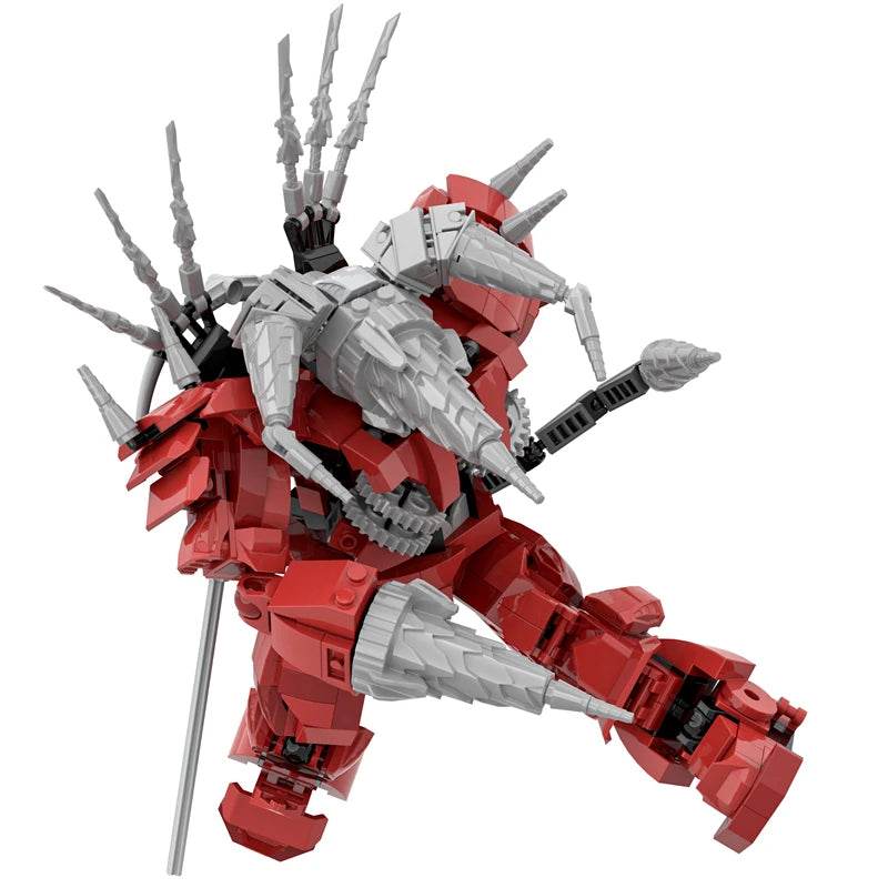 2.0 Red Titan Drill Man MOC Skibidi Toilet Building Blocks Set With Chain Creative DIY Bricks Toys For Boys Christmas Gifts - ToylandEU