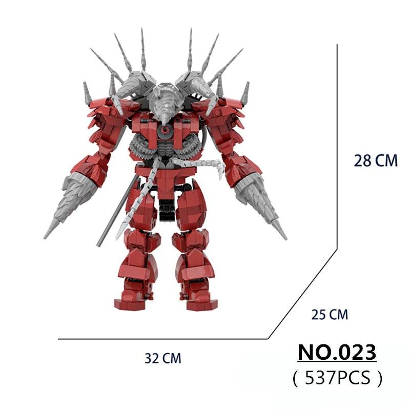 2.0 Red Titan Drill Man MOC Skibidi Toilet Building Blocks Set With Chain Creative DIY Bricks Toys For Boys Christmas Gifts - ToylandEU