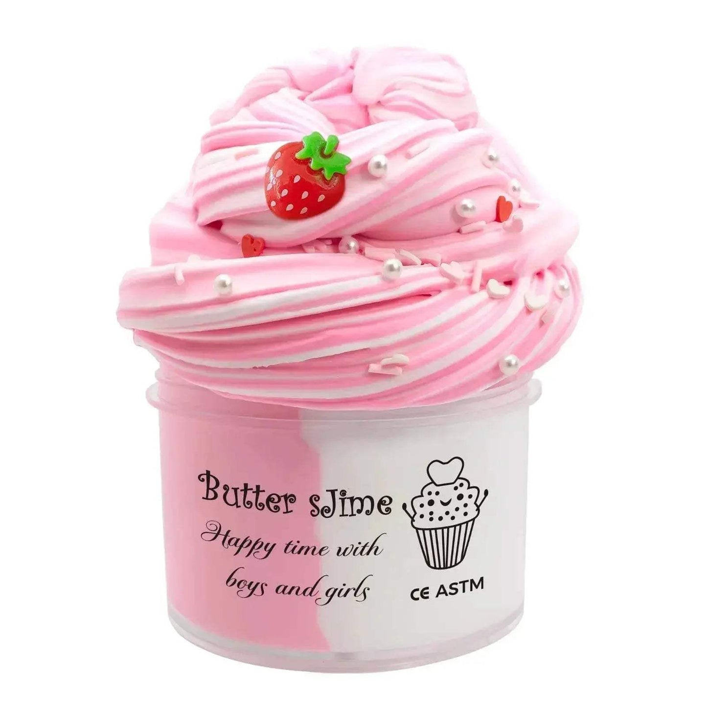 2.37oz Fluffy Two-Tone Butter Slime Super Soft Clay Stretchy - ToylandEU