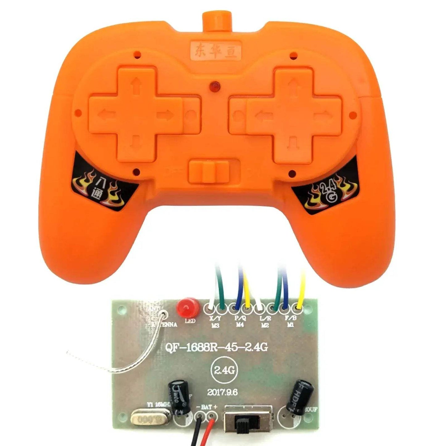 2.4G 8CH RC Transmitter With Reliable Receiver For DIY Vehicles - ToylandEU