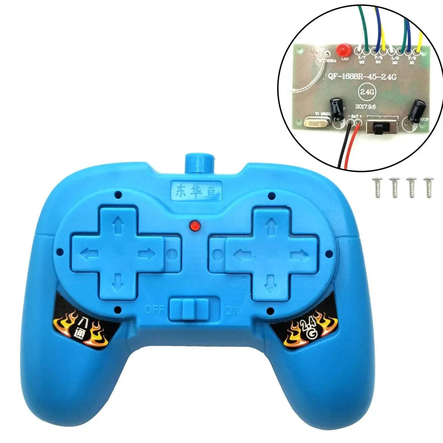 2.4G 8CH RC Transmitter With Reliable Receiver For DIY Vehicles - ToylandEU