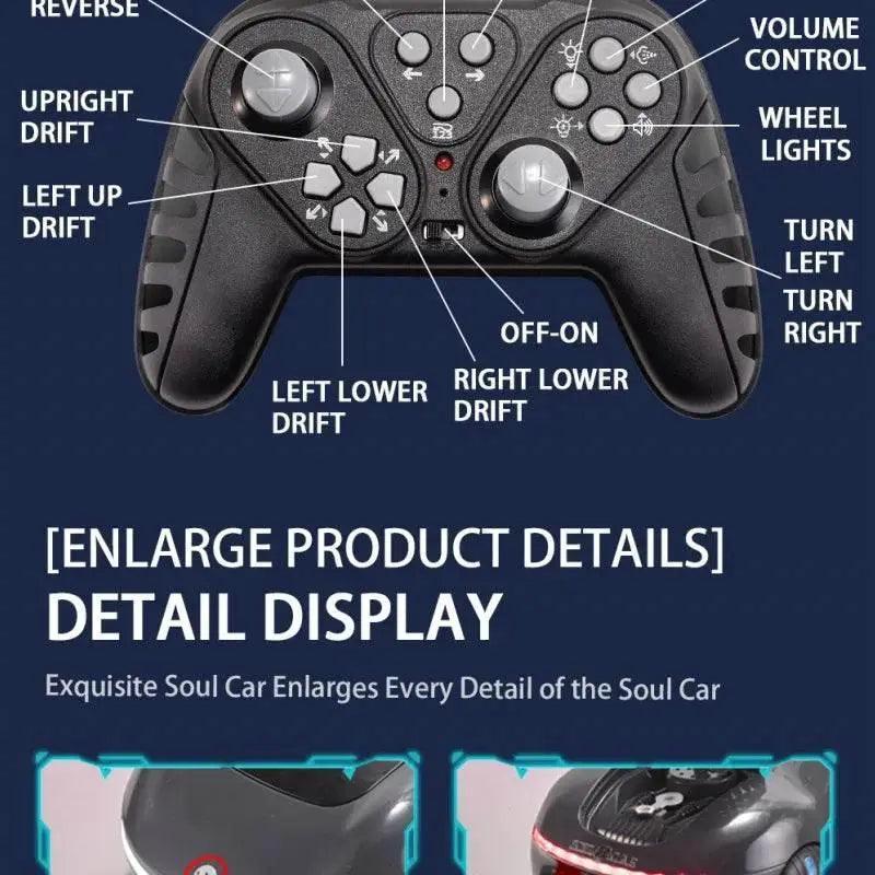  2.4G RC Car Gesture Sensor Light Spray 360 Rotation Stunt Drift -  ToylandEU™