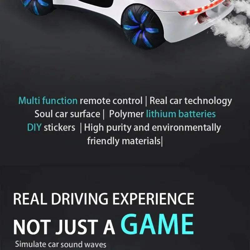2.4G RC Car Gesture Sensor Light Spray 360 Rotation Stunt Drift - ToylandEU