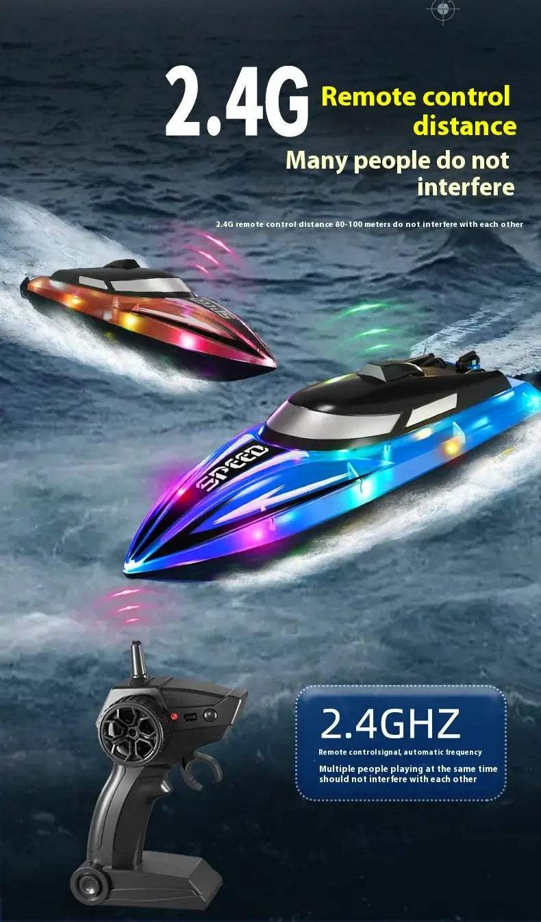 2.4G RC Speedboat High Speed Dual Motor Remote Control Boat - ToylandEU