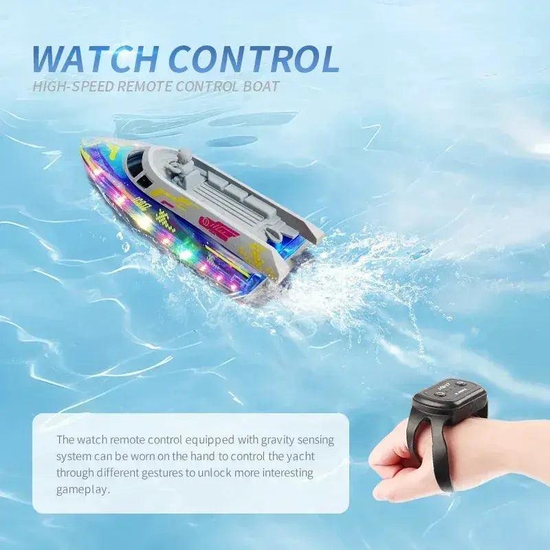  2.4G RC Speedboat With Bright LED Lights For Kids -  ToylandEU™