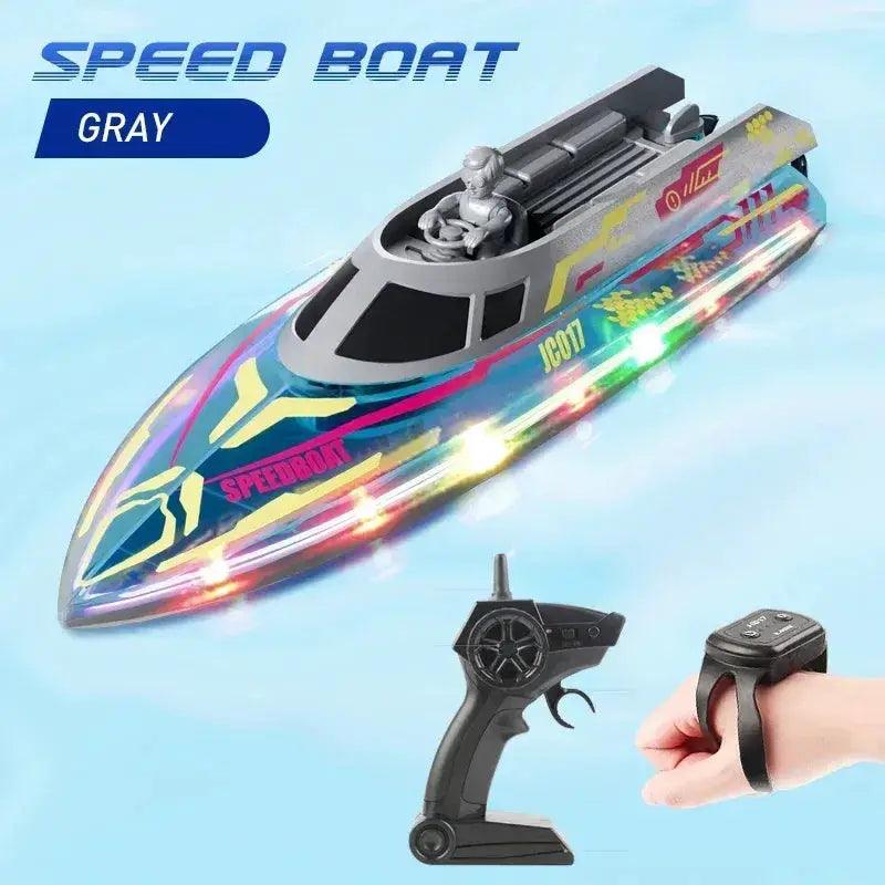  2.4G RC Speedboat With Bright LED Lights For Kids -  ToylandEU™